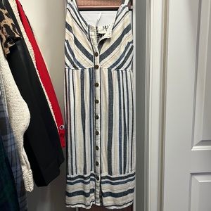 Button down striped dress